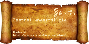 Zsarnai Anasztázia névjegykártya